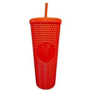 Starbucks Limited Edition Studded Orange Pearl Tumbler NWT